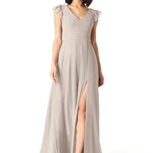 Azazie Claudine Frost Bridesmaid Size 4 hemmed for 5'1"